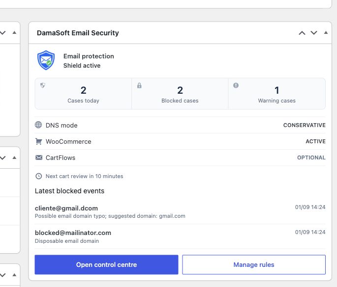 DamaSoft Email Security ยท schermata 2