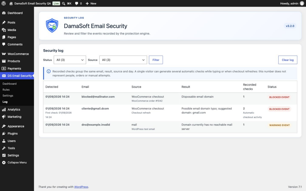 DamaSoft Email Security ยท schermata 4
