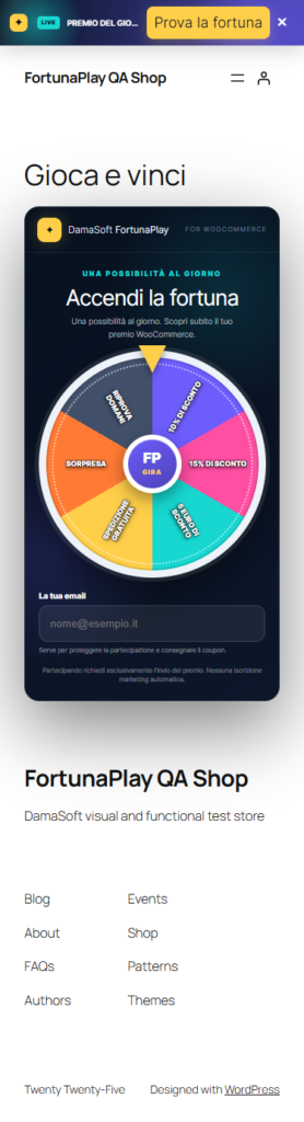 DamaSoft FortunaPlay · schermata 5