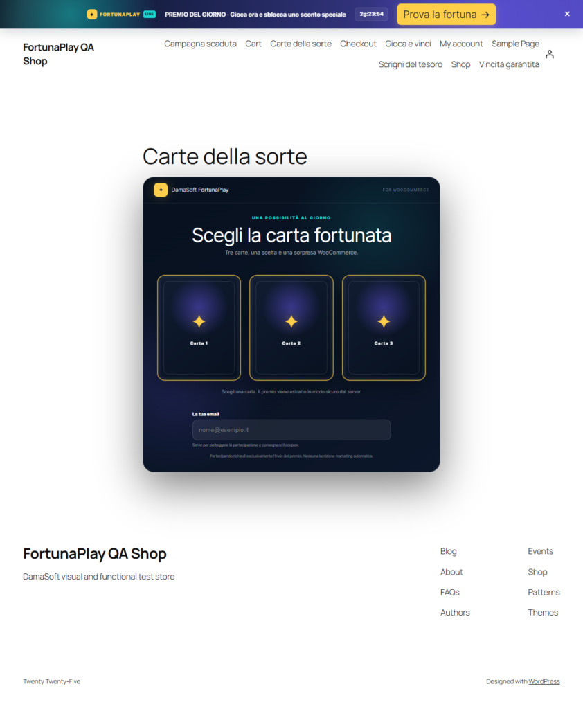 DamaSoft FortunaPlay · schermata 6