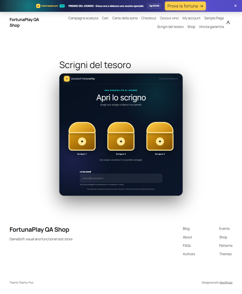 DamaSoft FortunaPlay · schermata 7
