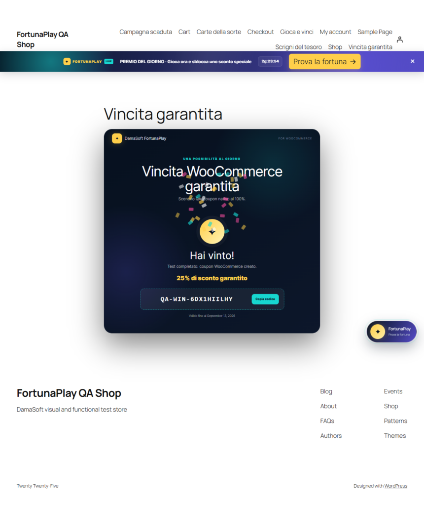 DamaSoft FortunaPlay · schermata 8